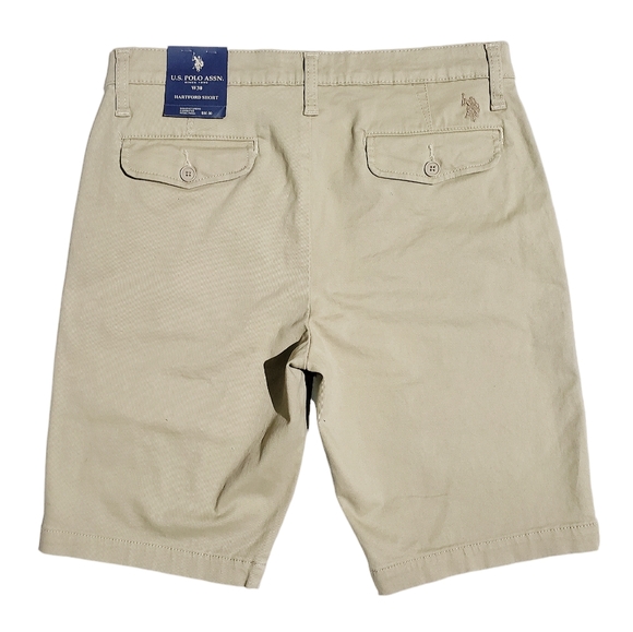 US Polo Assn Mens Hartford Stretch Twill Shorts Oxford Tan Size 30 NWT - Picture 4 of 7